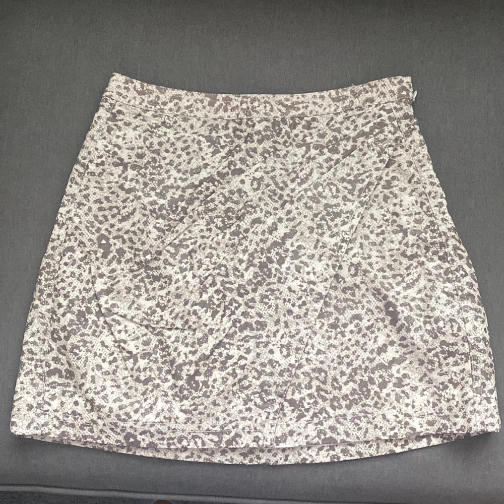 Free People Faux Leather Wrap Around Mini Skirt